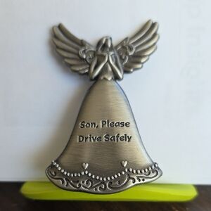 Silver Angel Car Visor Clip